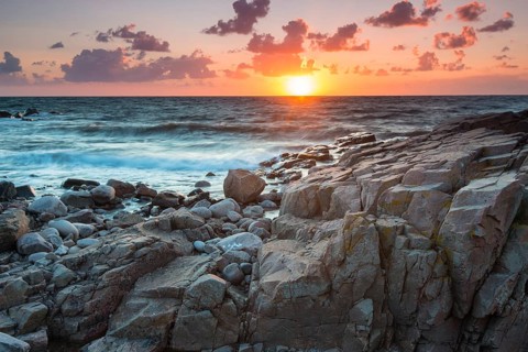 Evening mood at the coastal section Hovs Hallar