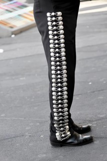 Silver decoration on trousers