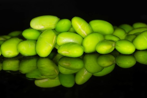 Peeled fresh Japanese edamame beans