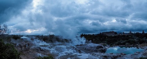 Active geothermal field