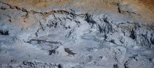Bubbling mud