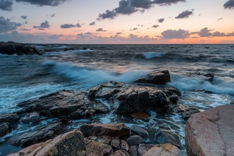 Evening mood at the coastal section Hovs Hallar