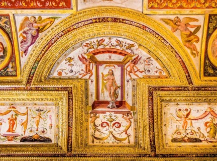 Artistic ceiling in Palazzo Duccale