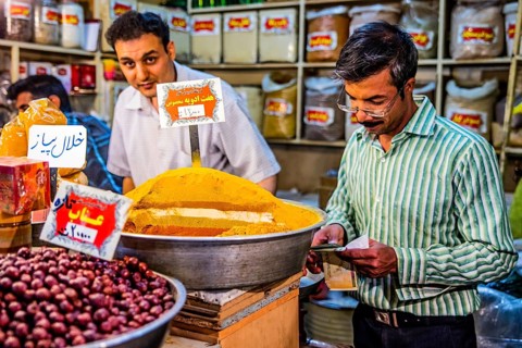 Lovingly constructed spice stalls