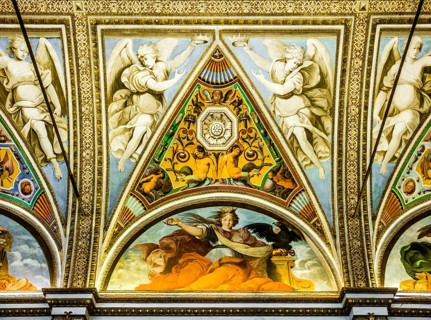 Hall of Mirrors decorated with frescoes