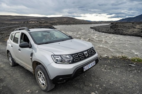 4x4 car on gravel road