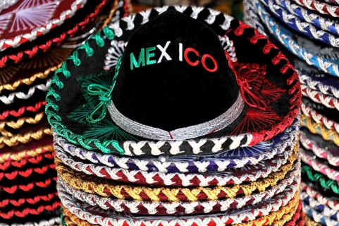 Sombreros with inscription Mexico