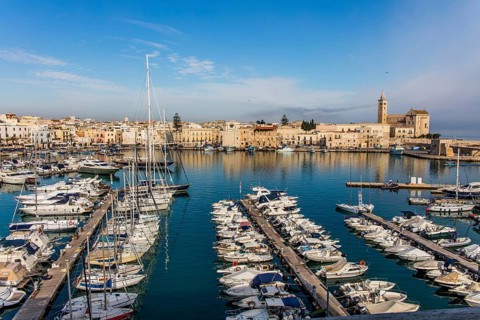 View of marina and old town