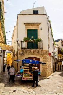 Old town alleys with greengrocers