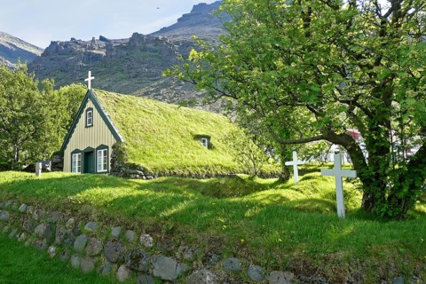 Grass sod houses