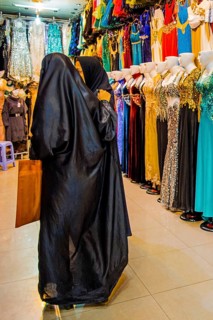 Colourful clothing shops
