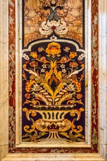 Baroque chapel with 18th century marble mosaics and statues San Cataldo Cathedral