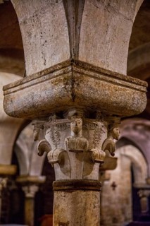 Lower church with decorative columns