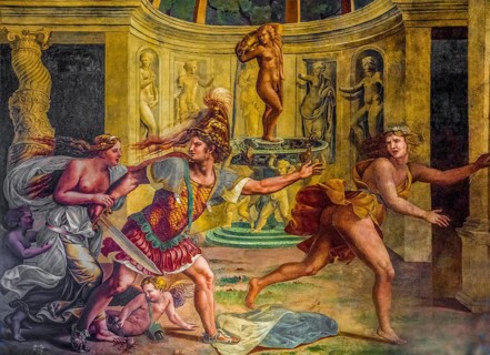 Chamber of Cupid and Psyche with erotic depictions