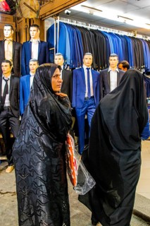 Colourful clothing shops