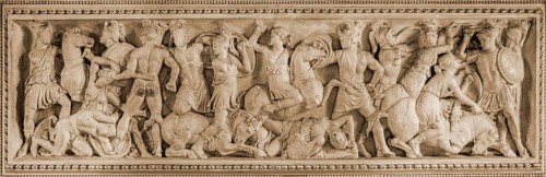 Stucco reliefs of the Chamber of the Sun and the Moon