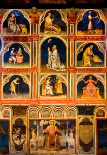 Council Chamber entirely painted with 15th century astrological and religious fresco cycle