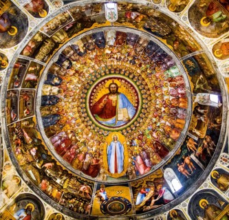 Dome fresco: Jesus as Pantocrator