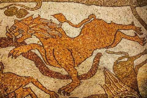 Floor mosaic in the Cathedral dell' Annunziata