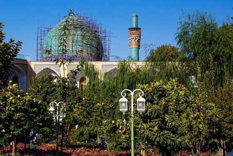 View from the Abbasi Hotel of the Medrese-ye-Chahar Bagh