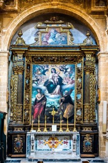 Painting gallery inside the Cattedrale di Sant'Agata
