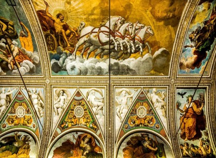 Hall of Mirrors decorated with frescoes
