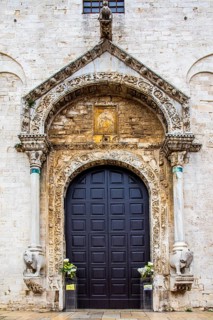 Portal with bulls as column supports