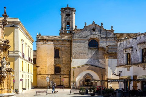 Piazza Salandra with baroque church Chiesa San Domenico