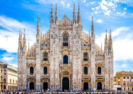 Milan Cathedral in white marble