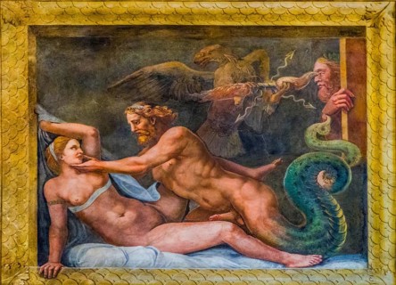 Zeus in bed with Olympia