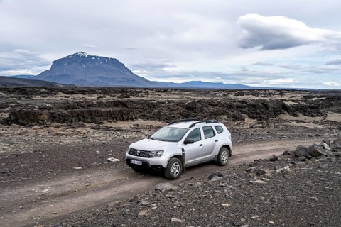 4x4 car on gravel road