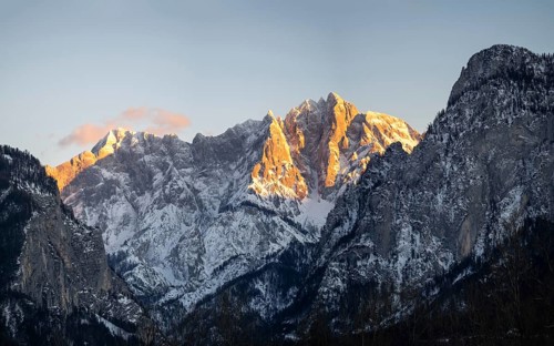 Summit of the Hochtor Group in the evening light