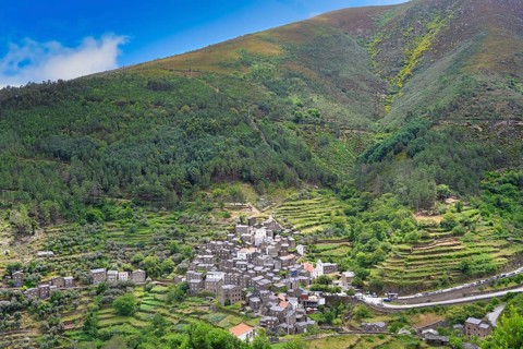 View over Piodao schist medieval mountain village