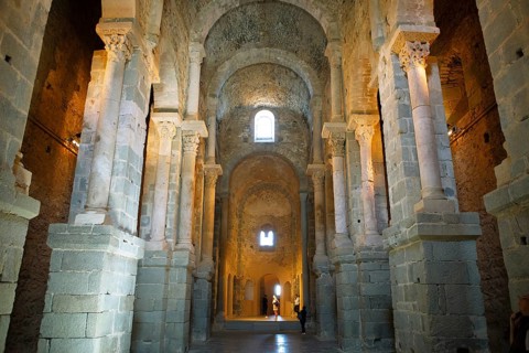 Barrel vault in the monastery of Sant Pere de Rodes
