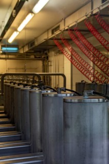 Cheese pressing in the cheese dairy in Almdorf Eng