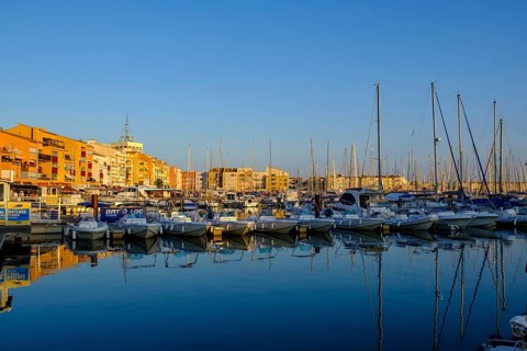 At the port