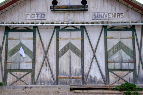 Dilapidated souvenir shop