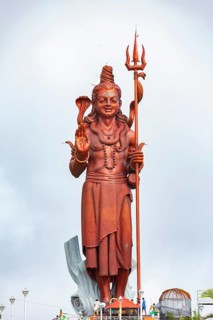 Statue of God Statue of God Shiva at the sacred lake of Ganga Talao in the south of the island of Mauritius