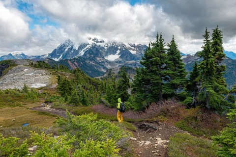 Hikers on trail on Table Mountain