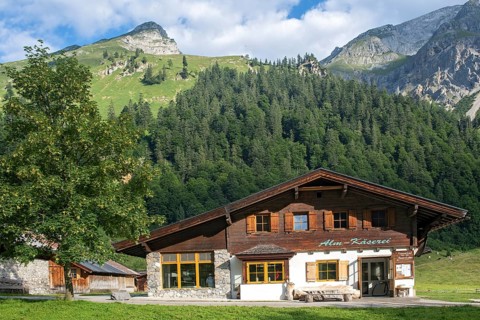 Cheese dairy in the alpine village of Eng