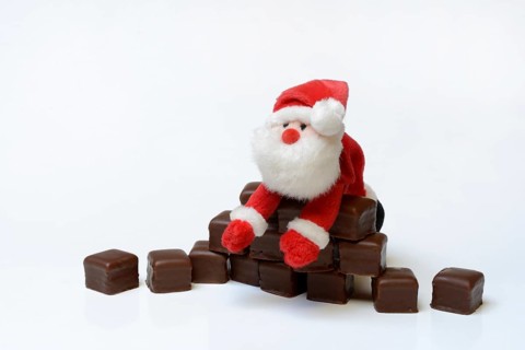 Dominos and Father Christmas figure