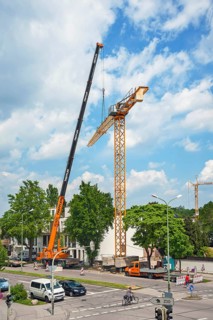 A crane being erected