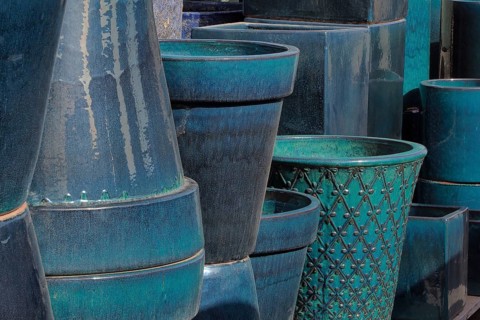 Turquoise stone tubs in nursery