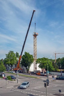 A crane being erected