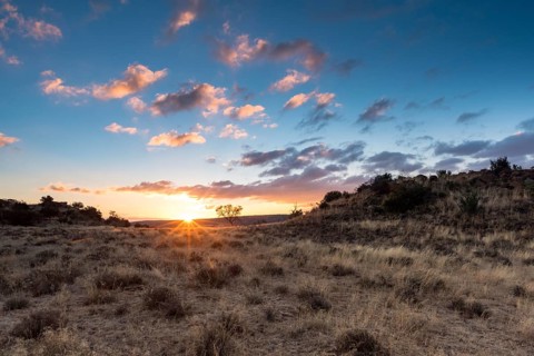 Sunset over Tiger Canyon Farm