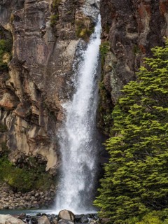 Water cascading down the rocks