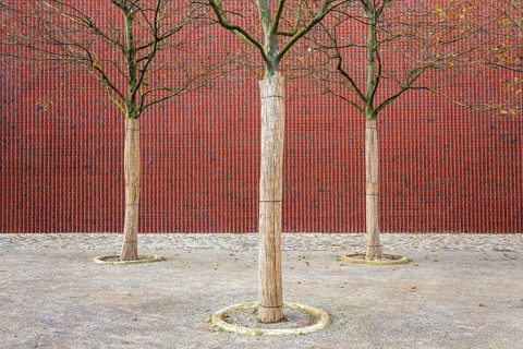 Brick facade with trees Museum Kueppersmuehle