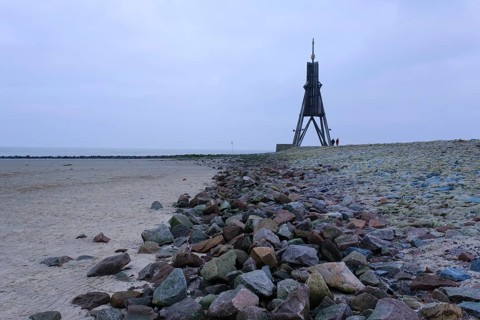 Kugelbake at Grimmershoern Bay