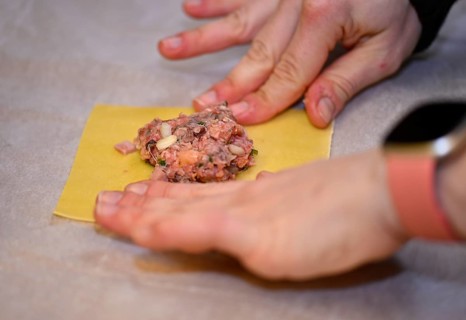 Production of Swabian Maultaschen