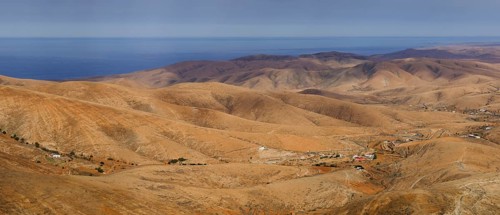 View from the viewpoint Mirador Morro Velosa to Valle de Santa Ines